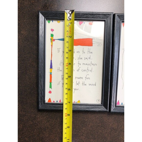 Brian Andreas StoryPeople Framed Art Set Bittersweet & Illusion of Control c2000 - Picture 4 of 11